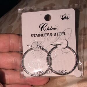 Hypoallergenic Silver Hoop Earrings